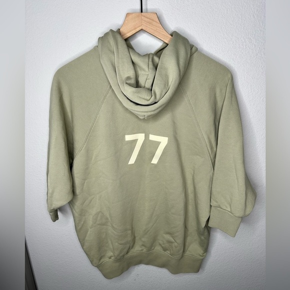 Fear Of God Essentials Women’s Sea Foam 3/4 Sleeve 1977 Hoodie XXS Oversized - Picture 5 of 5